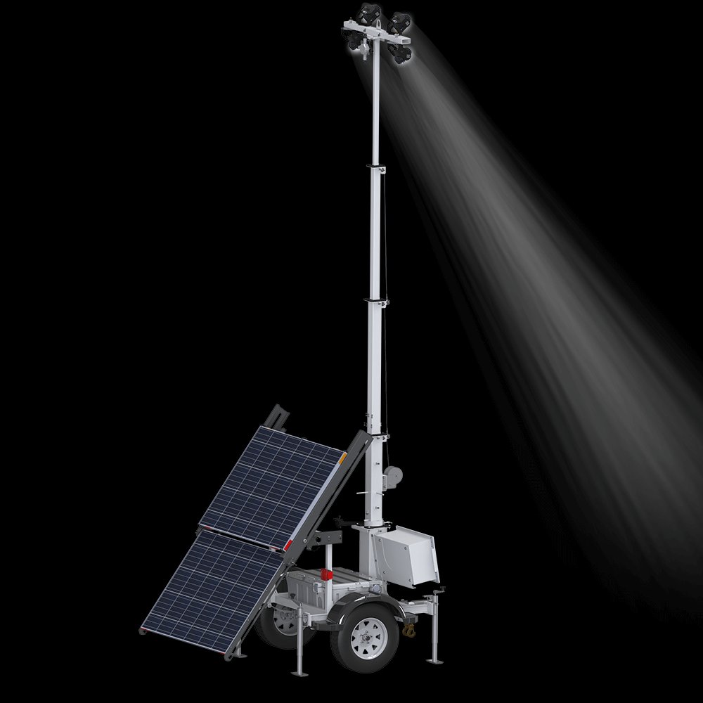 Tour d’éclairage portable à énergie solaire