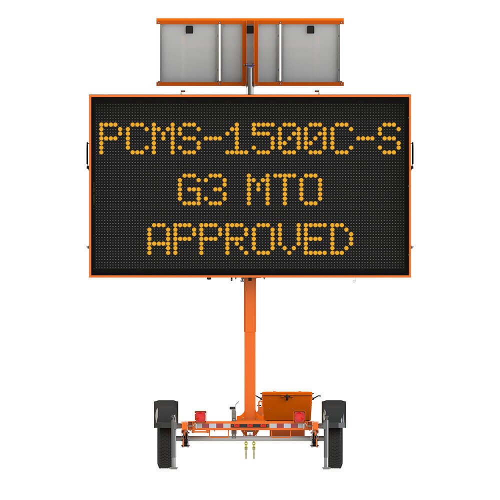 Full-Size, Full-Matrix Portable Changeable Message Sign (Ontario)