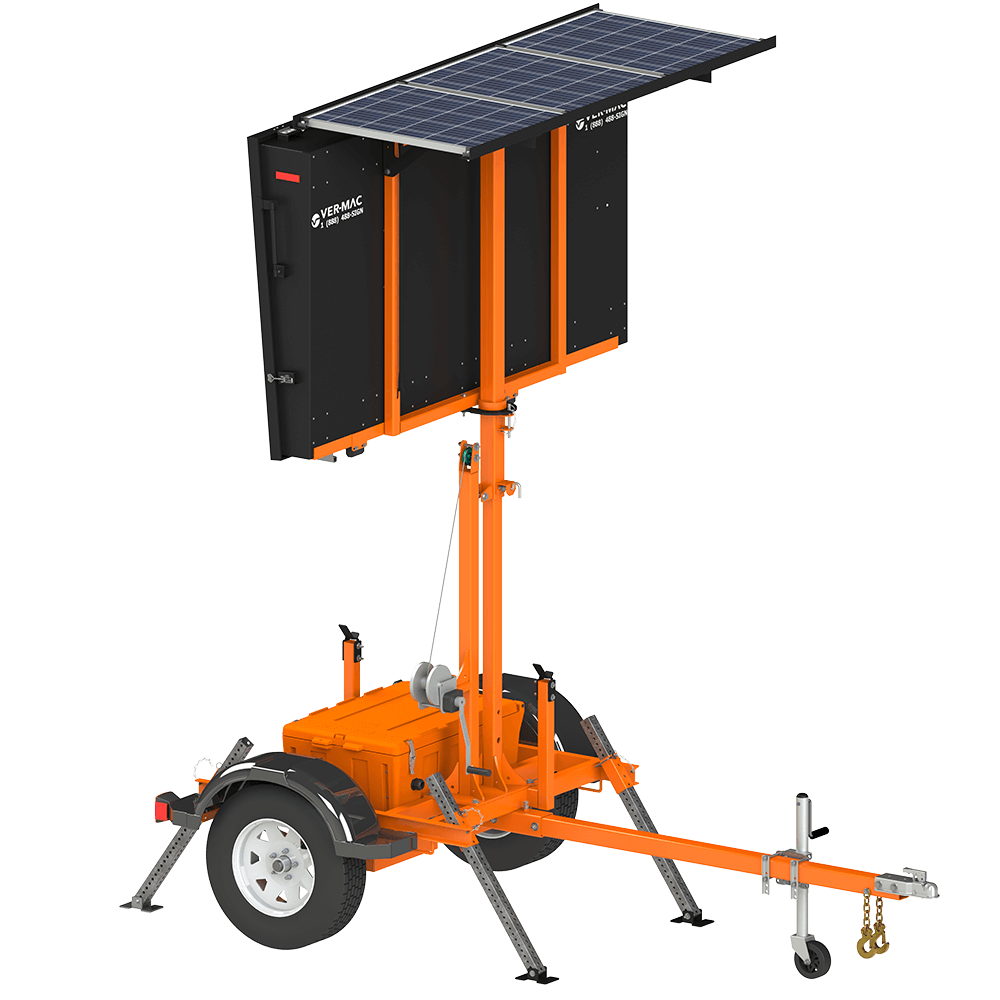 Mid-Size, Full-Matrix Portable Changeable Message Sign