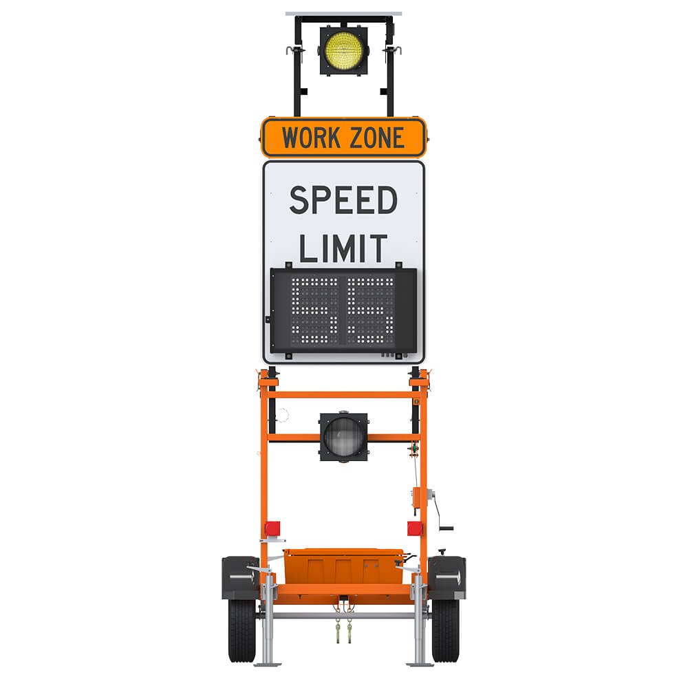 Trailer-Mounted Work Zone Digital Speed Limit Sign