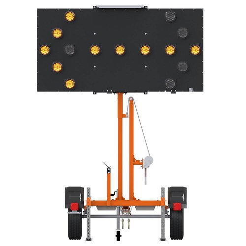 Flèche de signalisation sur remorque – 15 lampes