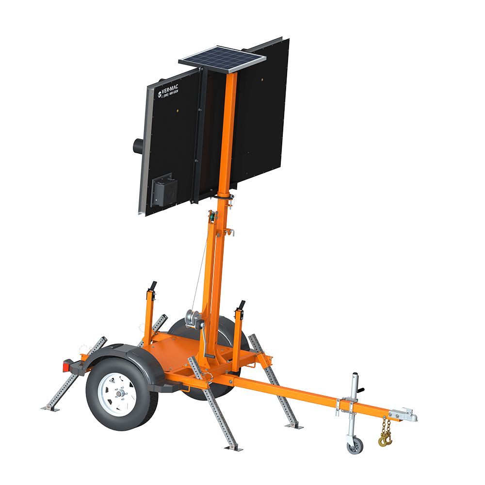 Trailer-Mounted Arrow Board – 15 Lights