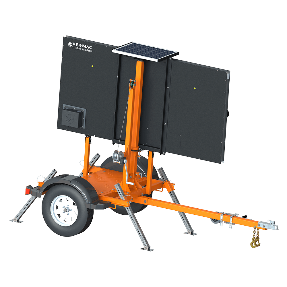 Trailer-Mounted Arrow Board – 25 Lights